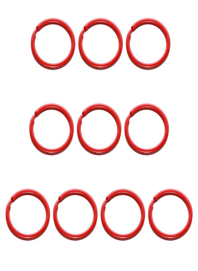 Pocoxll 10 Pcs Keychain Rings,Split Key Rings for Keys Organization and Decoration（Red） - Image 1